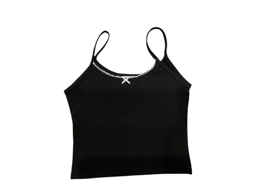 Cheryl black cami with bow