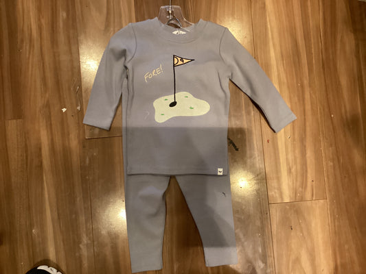 Oh baby boy grey golf 2 pc set