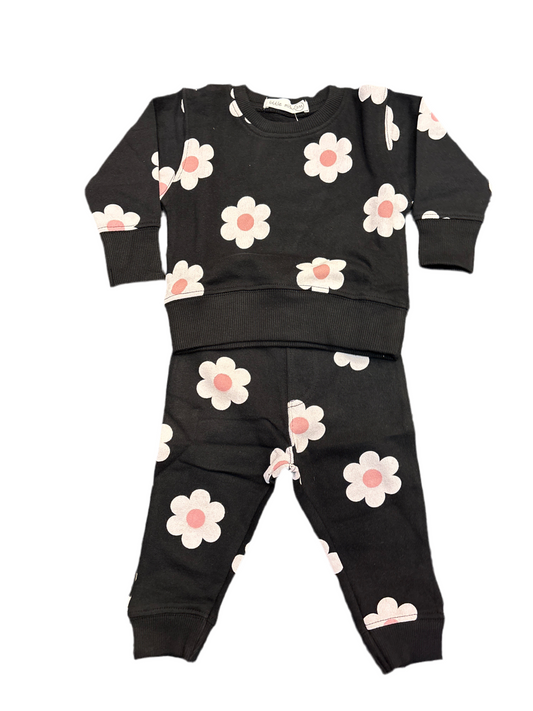 Black flower 2pc set
