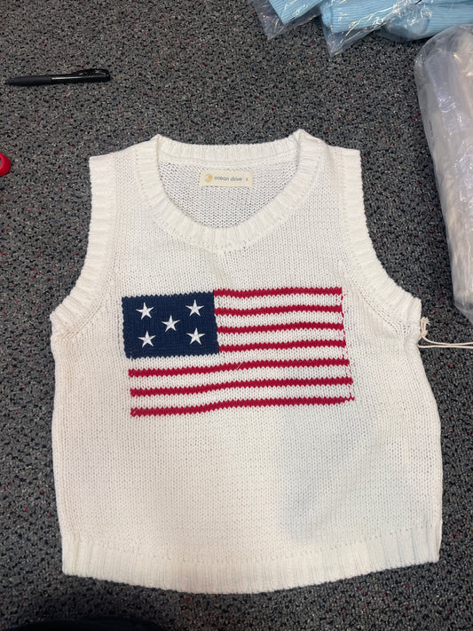 Ocean Drive flag knit top