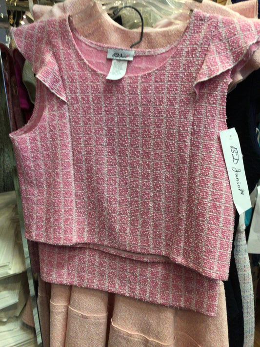 BD Junior pink tweed two piece dress