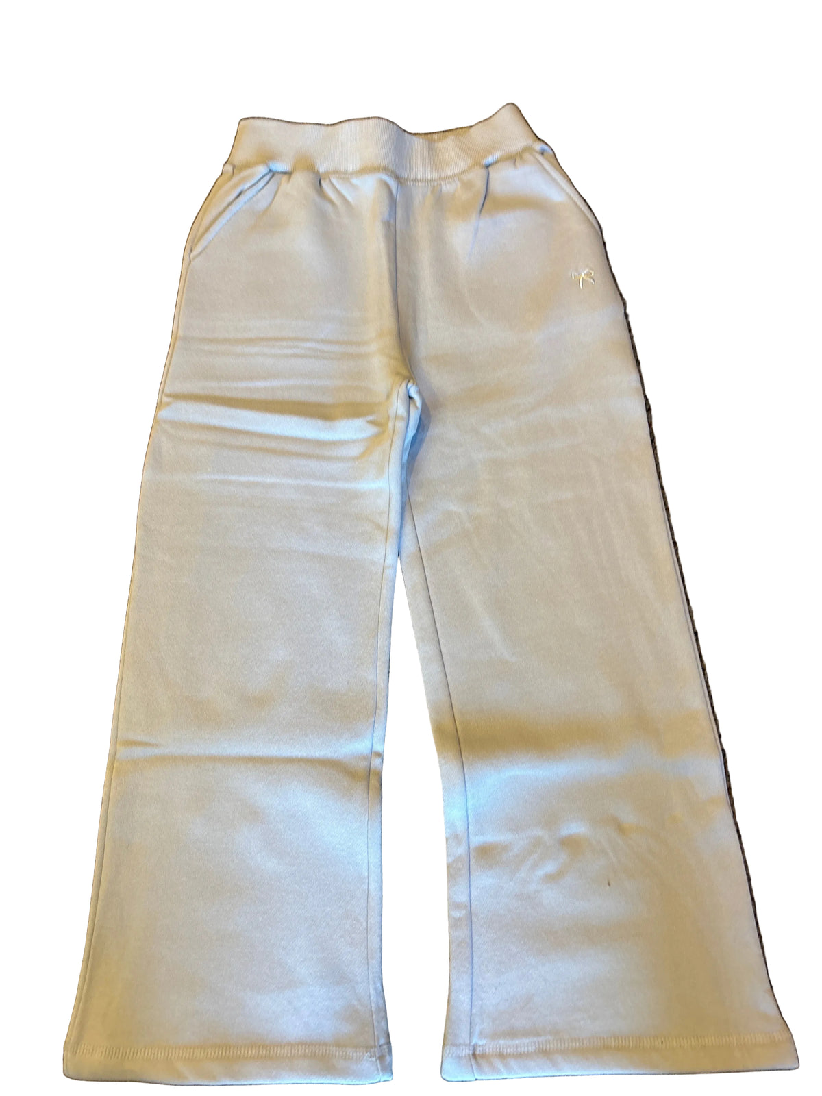 Powder blue wide leg weekend pant w/bow