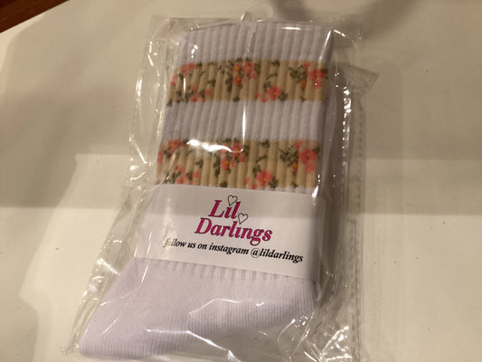 Lil darlings embroidered socks cherries