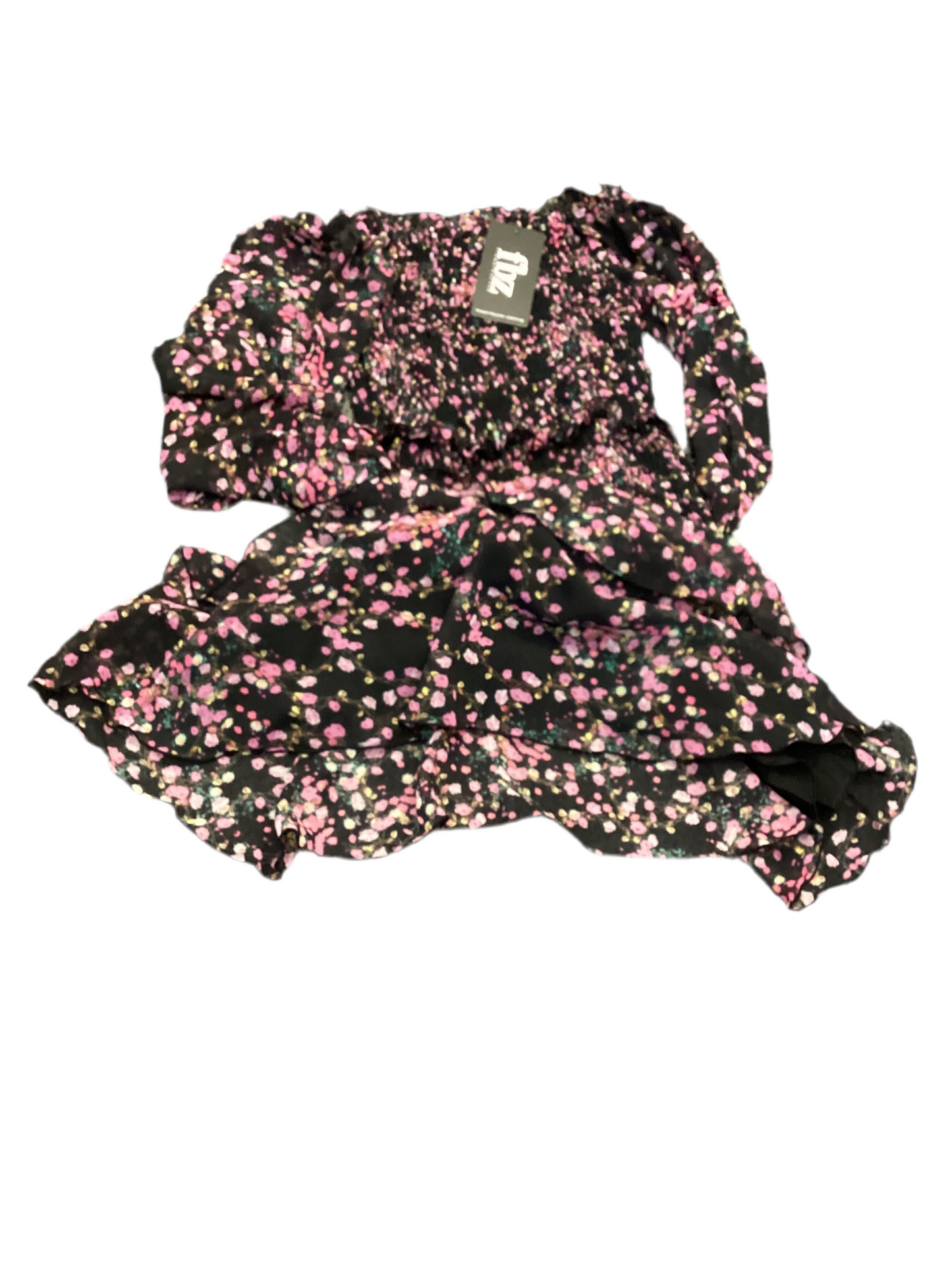 FBZ black/pink floral dress