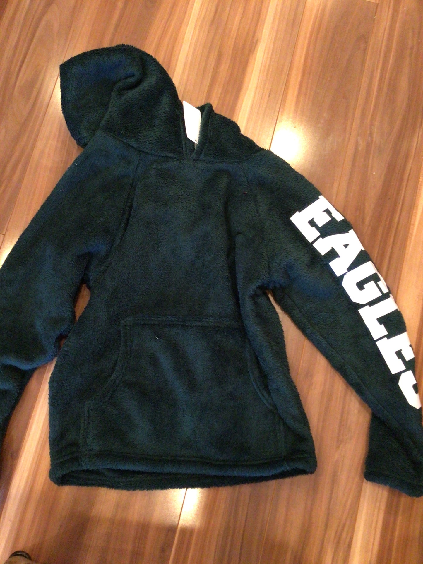 Love and Kisses fuzzy hoodie Eagles