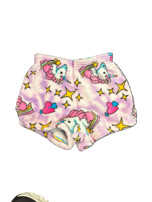 Love and kisses unicorn fuzzy shorts