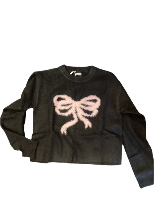 Katie J black/pink bow sweater