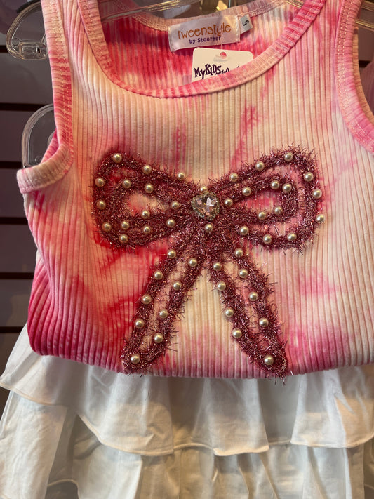 Tweenstyle by stoopher pink bow tank