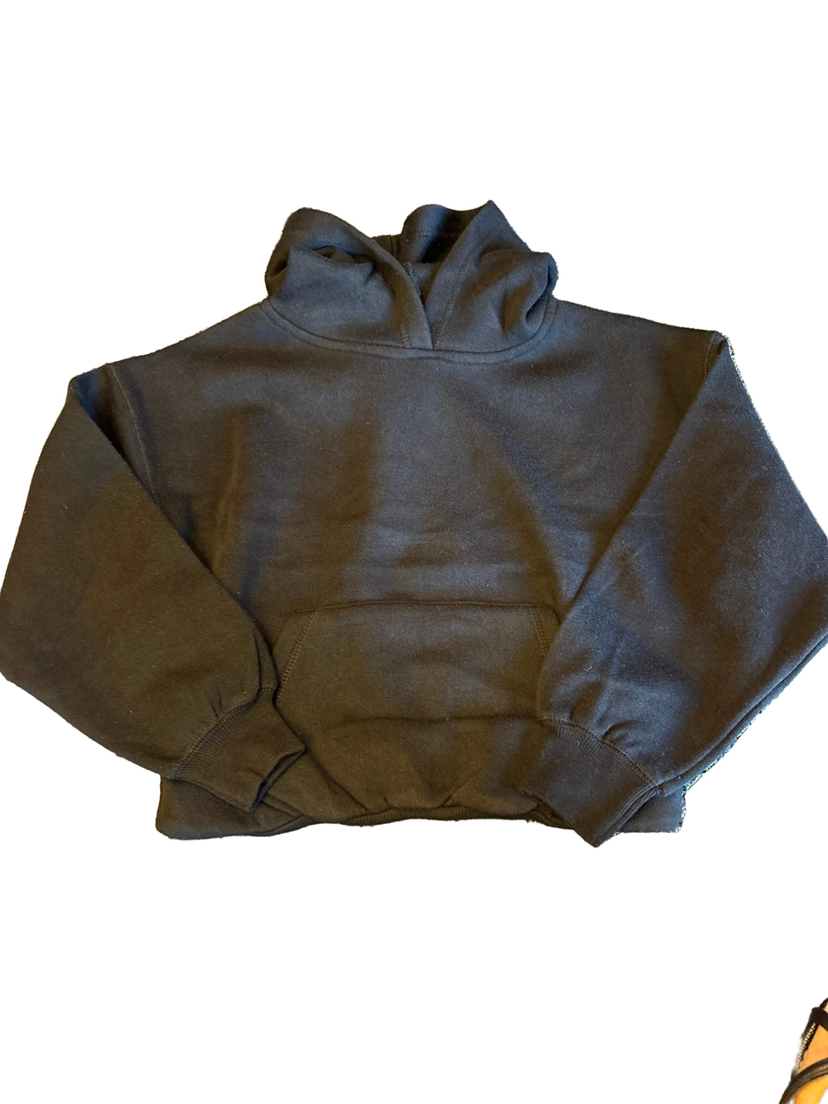 Black downtown cinched waist hoodie