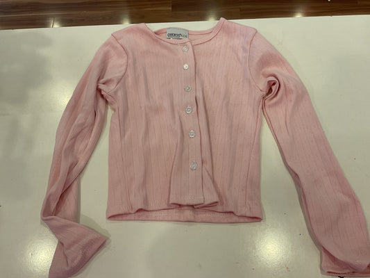 Pointelle pink cardigan
