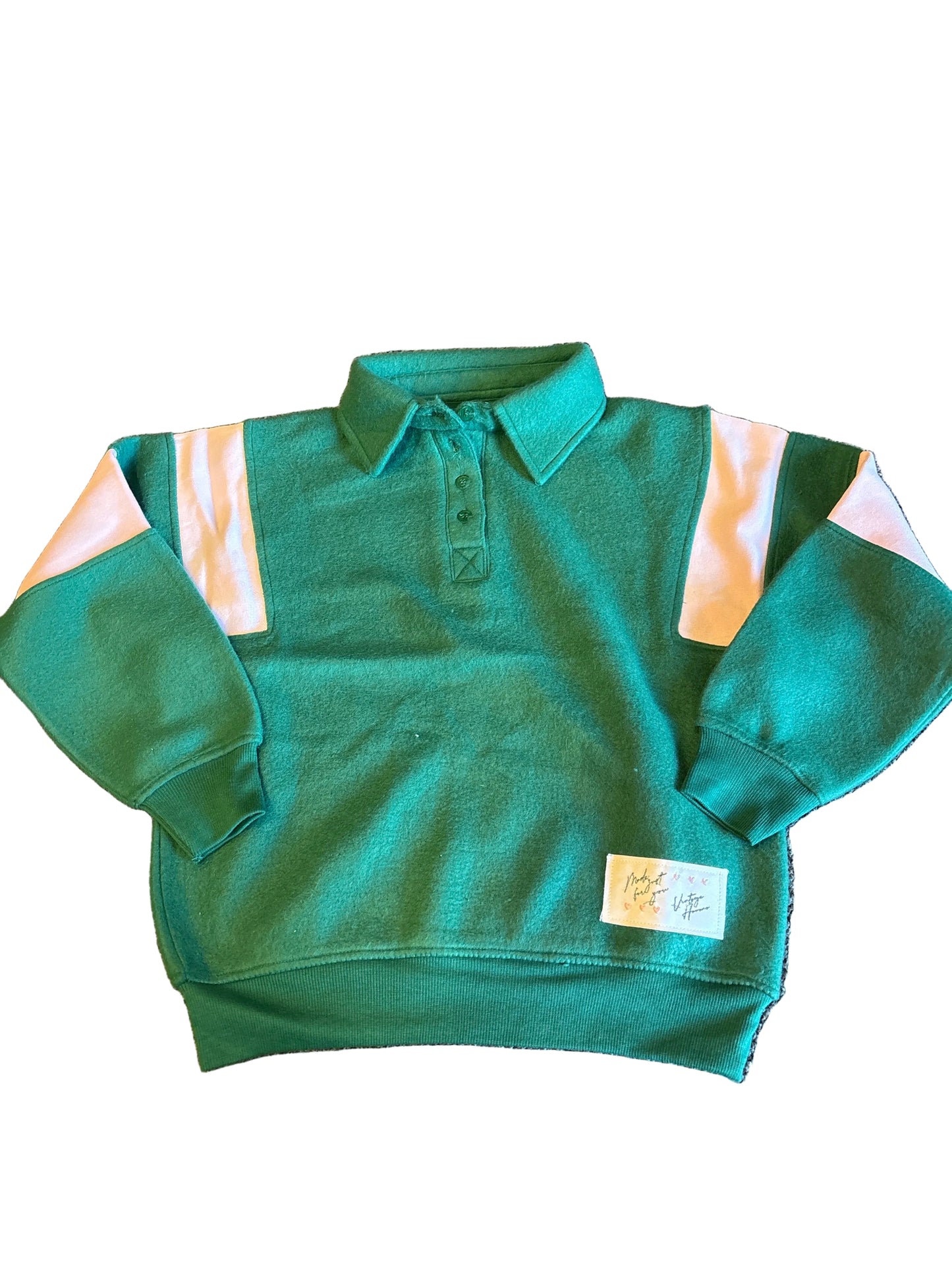Alpine pink polo reverse fleece sweatshirt