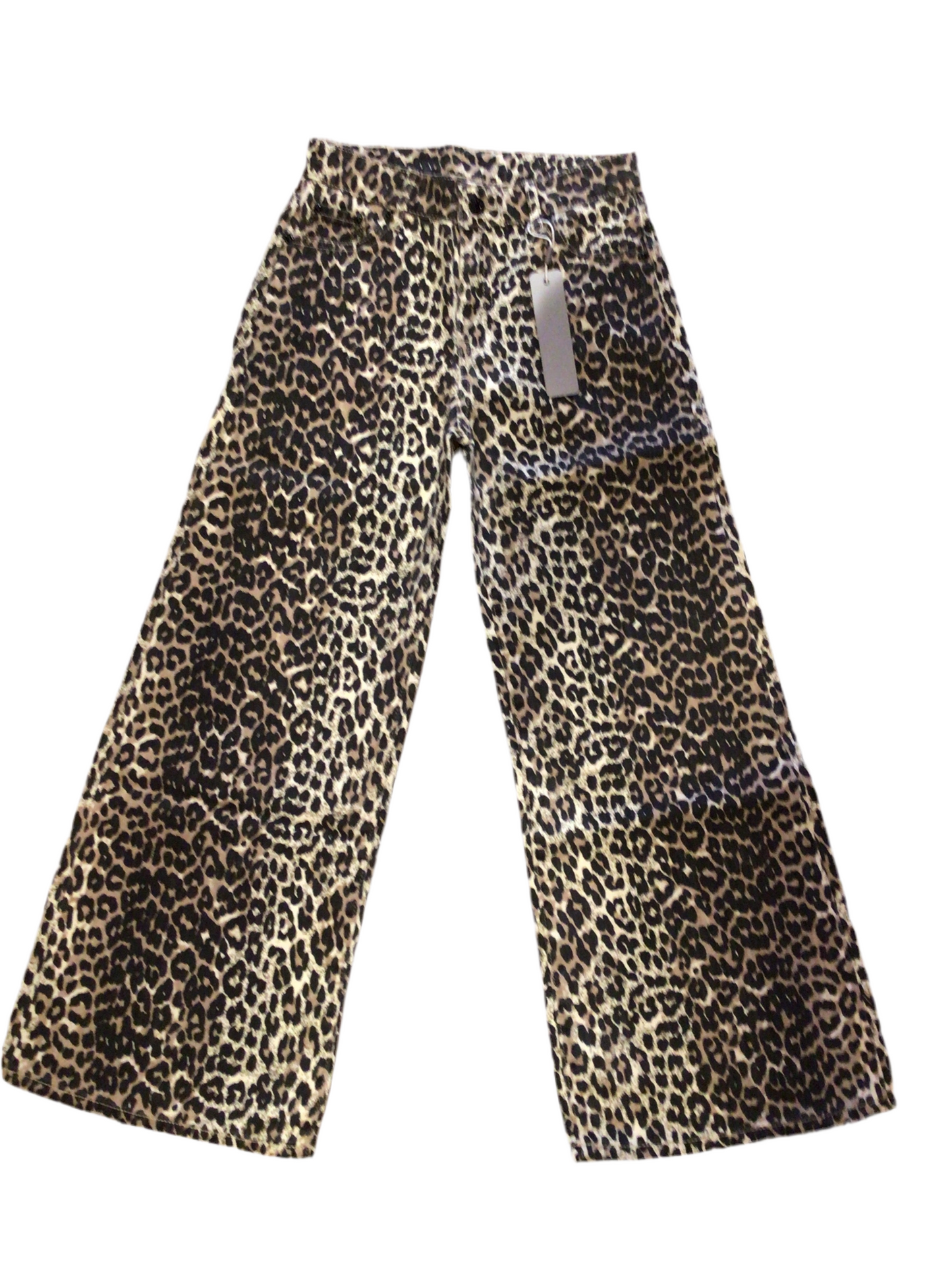 Tractr Leopard wide leg jean