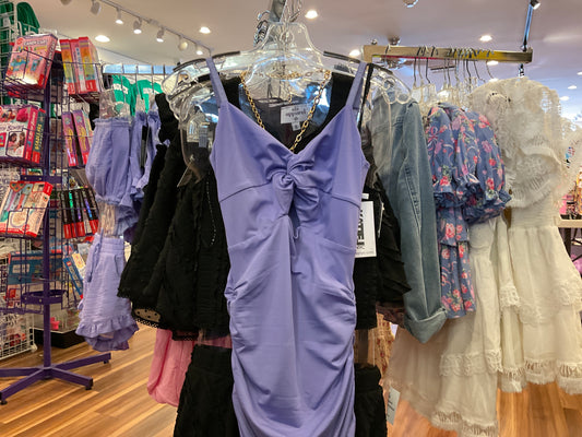 Katiej kids lavender key hole dress