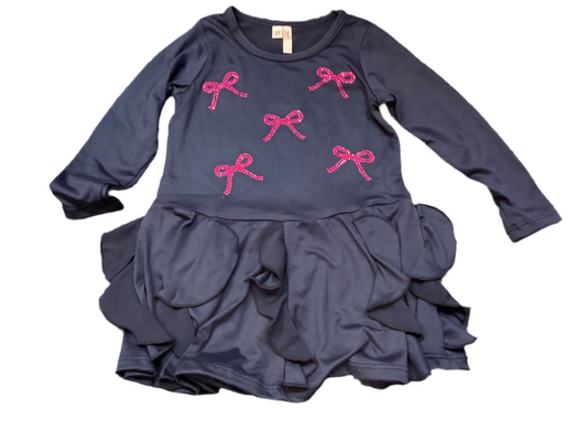 Navy bow dress