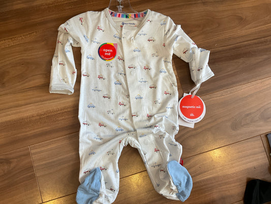 Magnetic me vehicle cream onesie