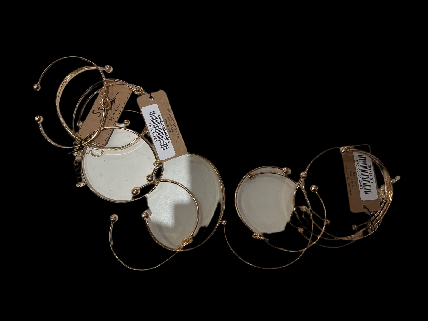 Gold set of three bangles