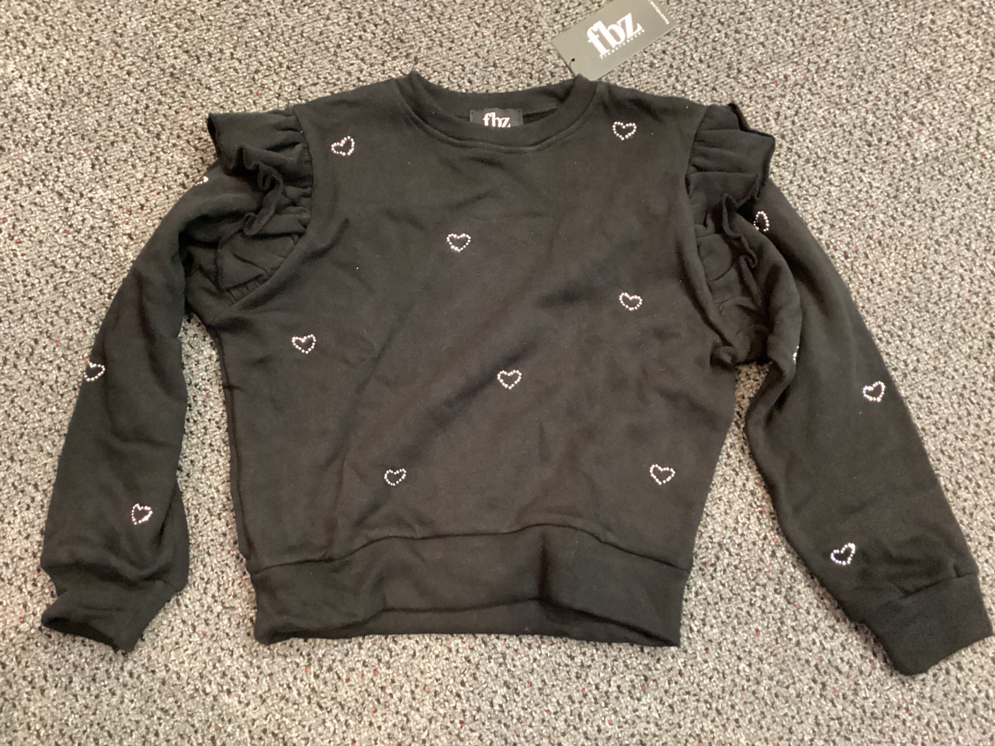 FBZ Rhinestone Heart Sweatshirt