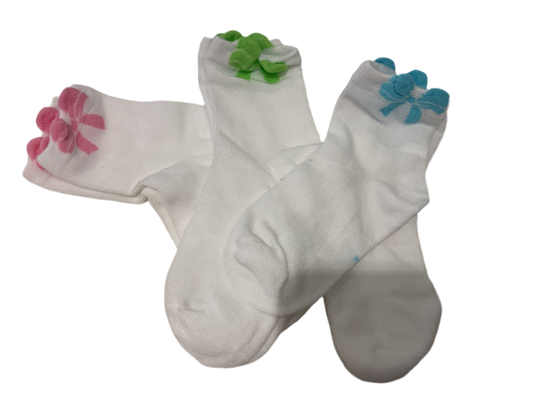 Mkk assorted colored socks with bows