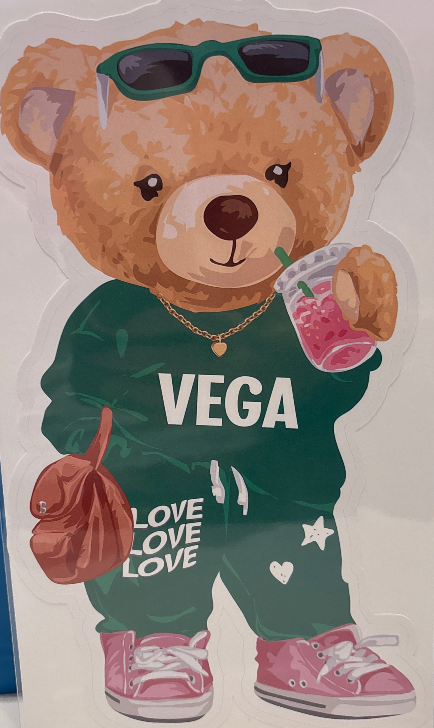 Large Camp Bear Removable Vinyl Sticker
