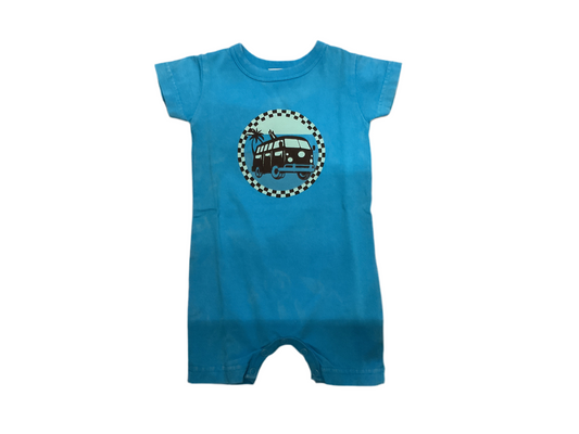 Little Mish Check Van Romper