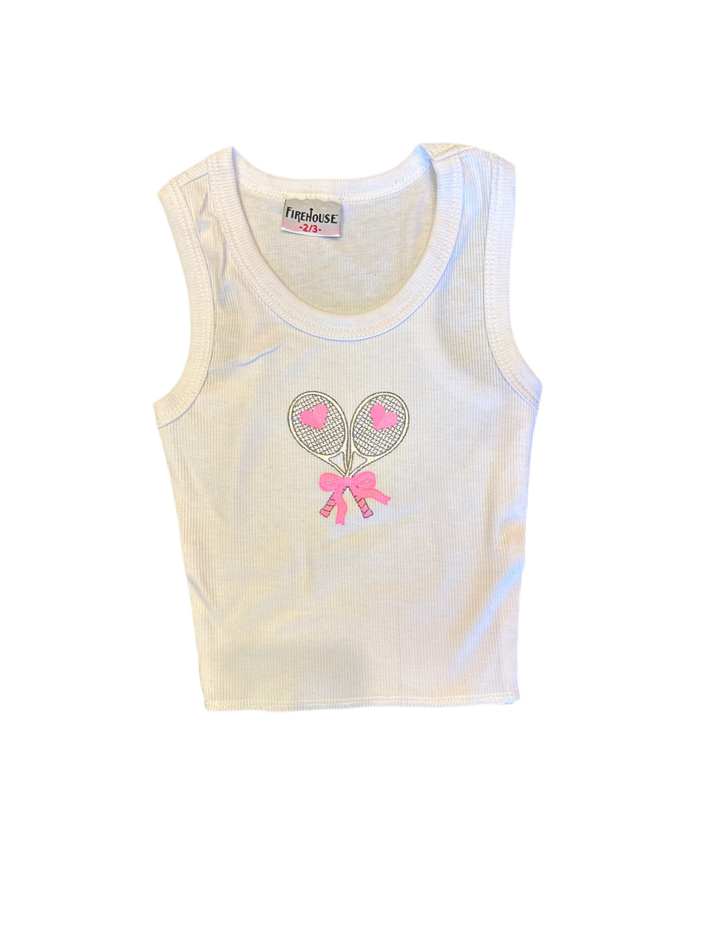White tennis bow tank