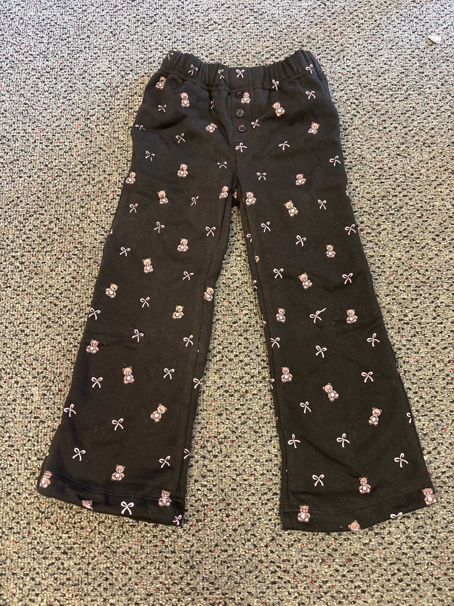 FBZ Blk Open Bottom Sweat w Bears&Bows