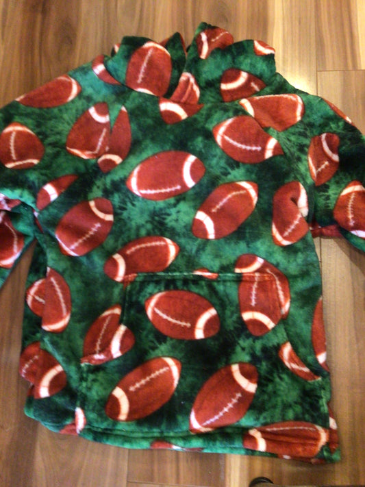 Love and Kisses fuzzy hoodie football
