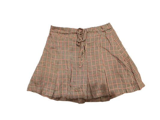 Brown/red plaid skort