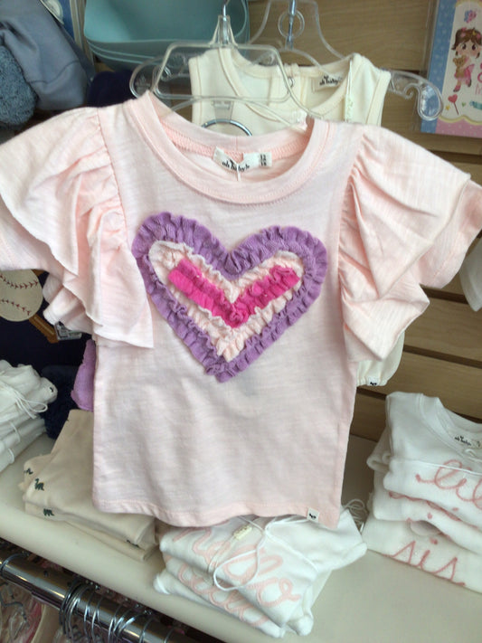 Oh Baby heart ruffle tushie set