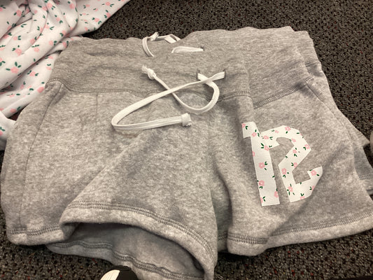 Love Junkie grey floral sweatshort