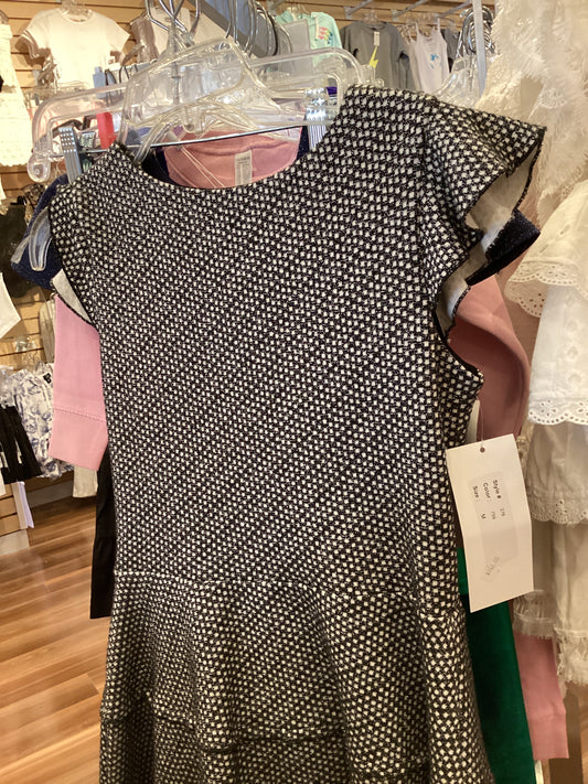 By Debra b/w ruffle dress