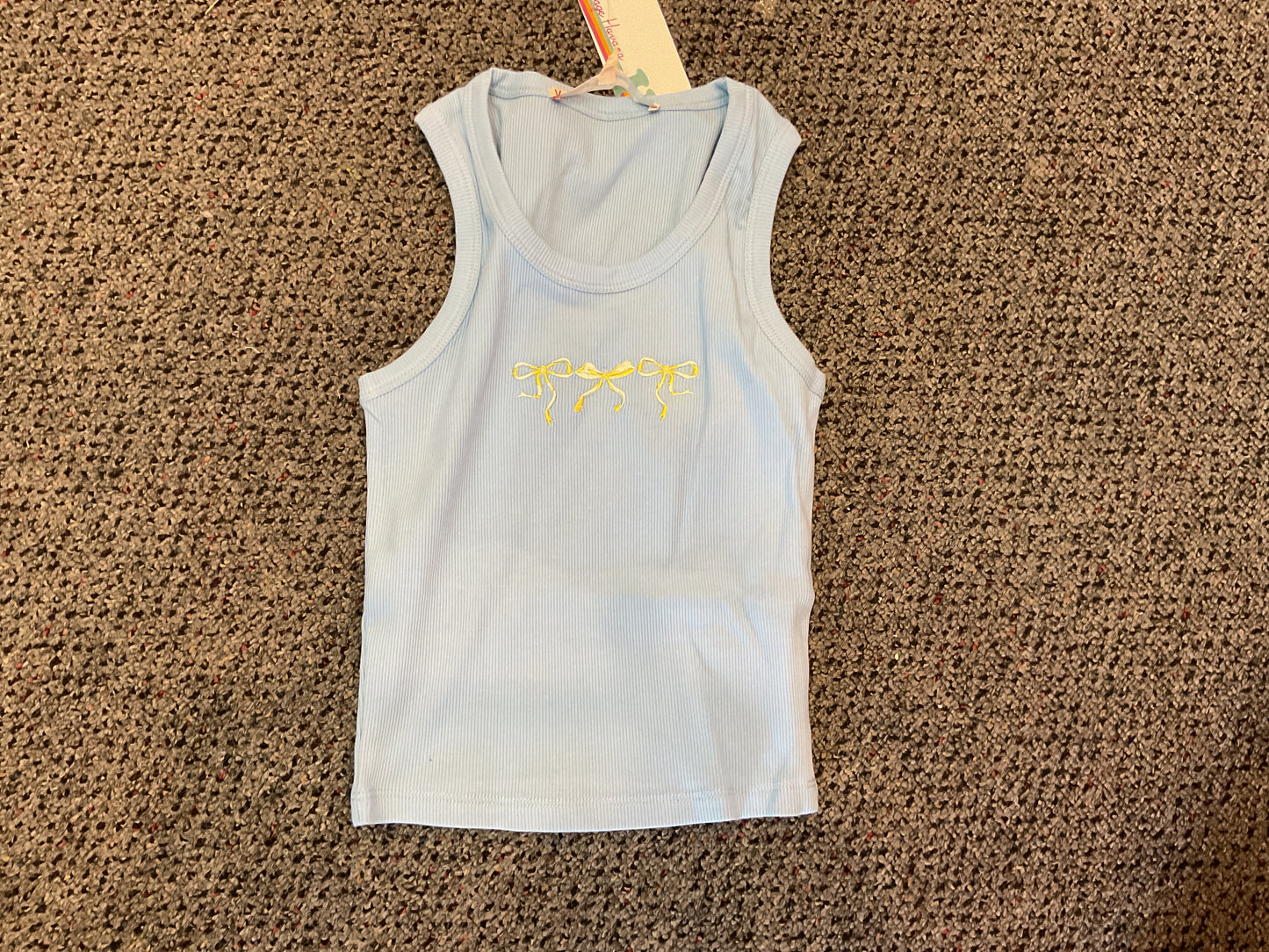 Nantucket Breeze embroidered bow tank