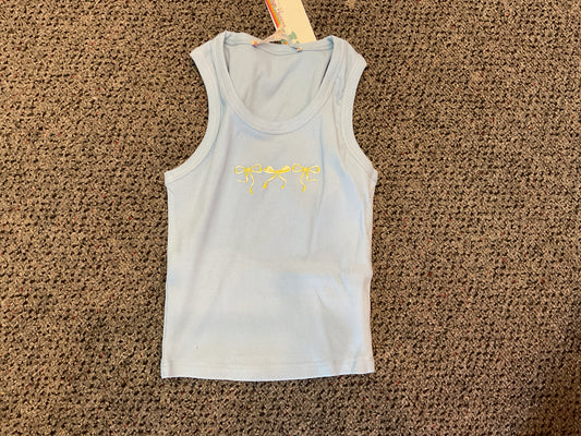 Nantucket Breeze embroidered bow tank