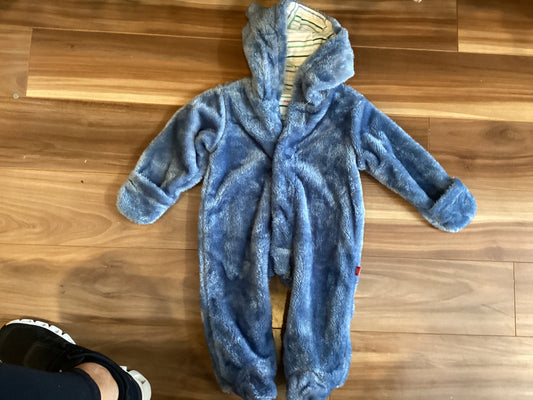 Magnetic Me blue furry onesie