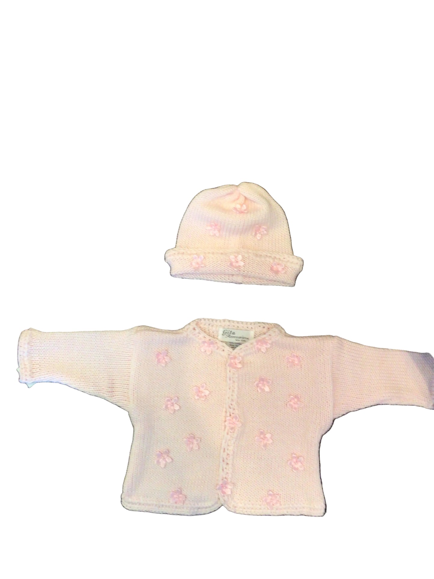 Baby sweater and hat set