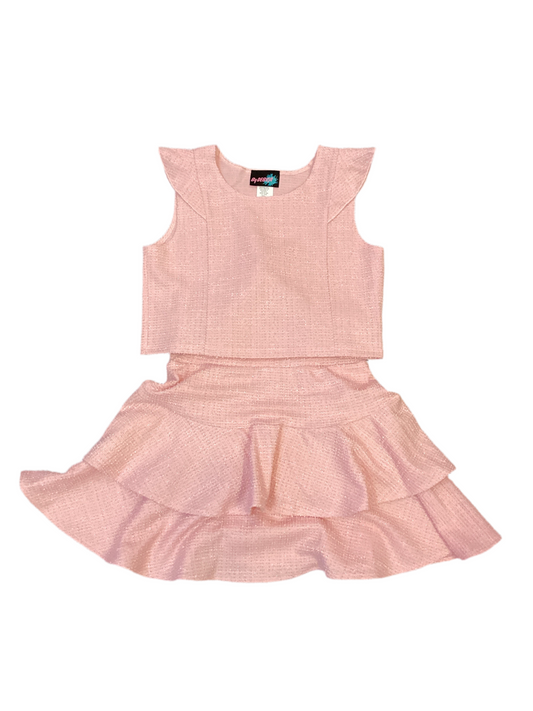 By Debra kids pink ruffle set