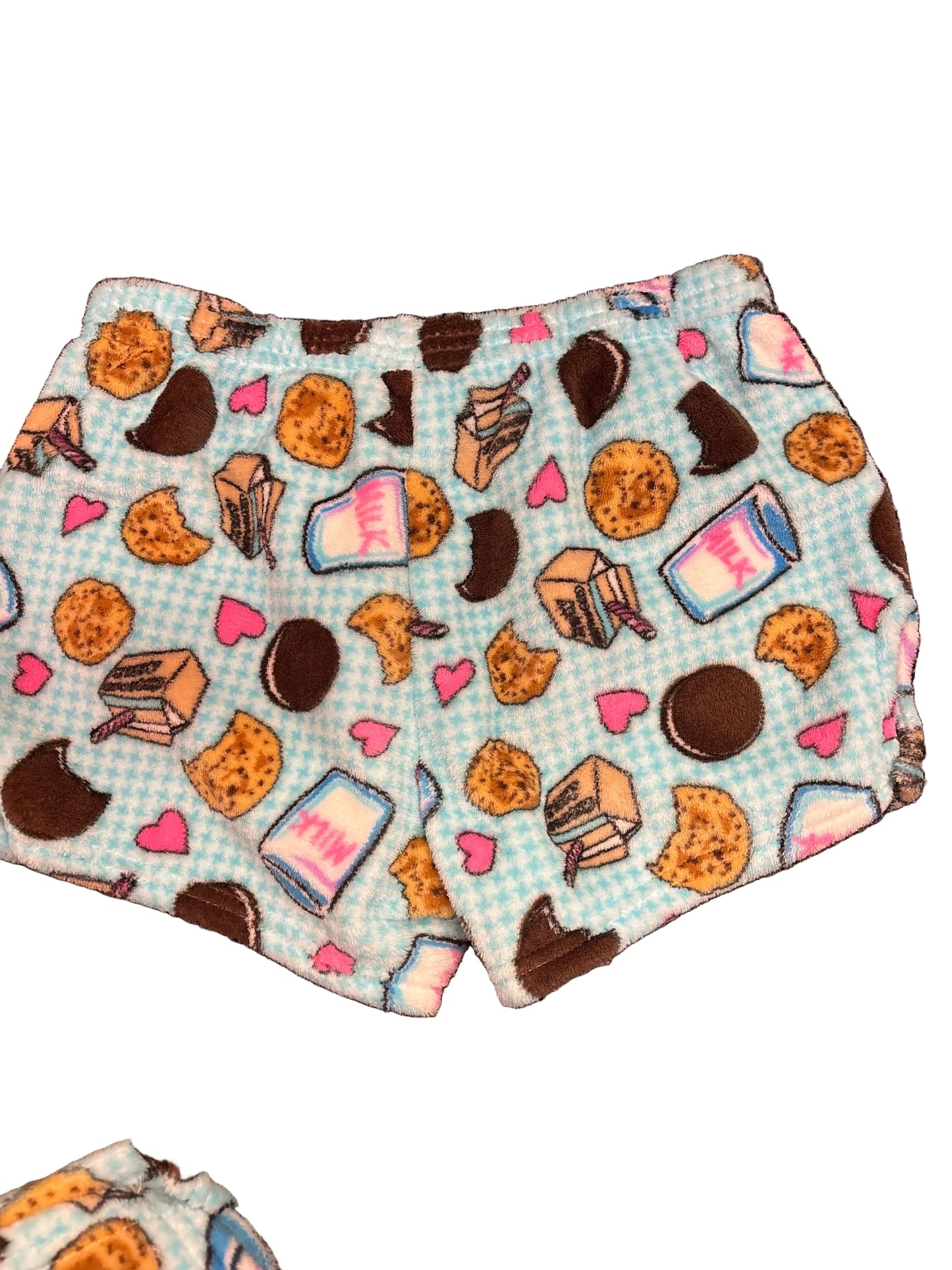 Love and kisses milk and honey fuzzy shorts