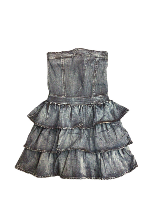 Flowers by Zoe denim strapless dress