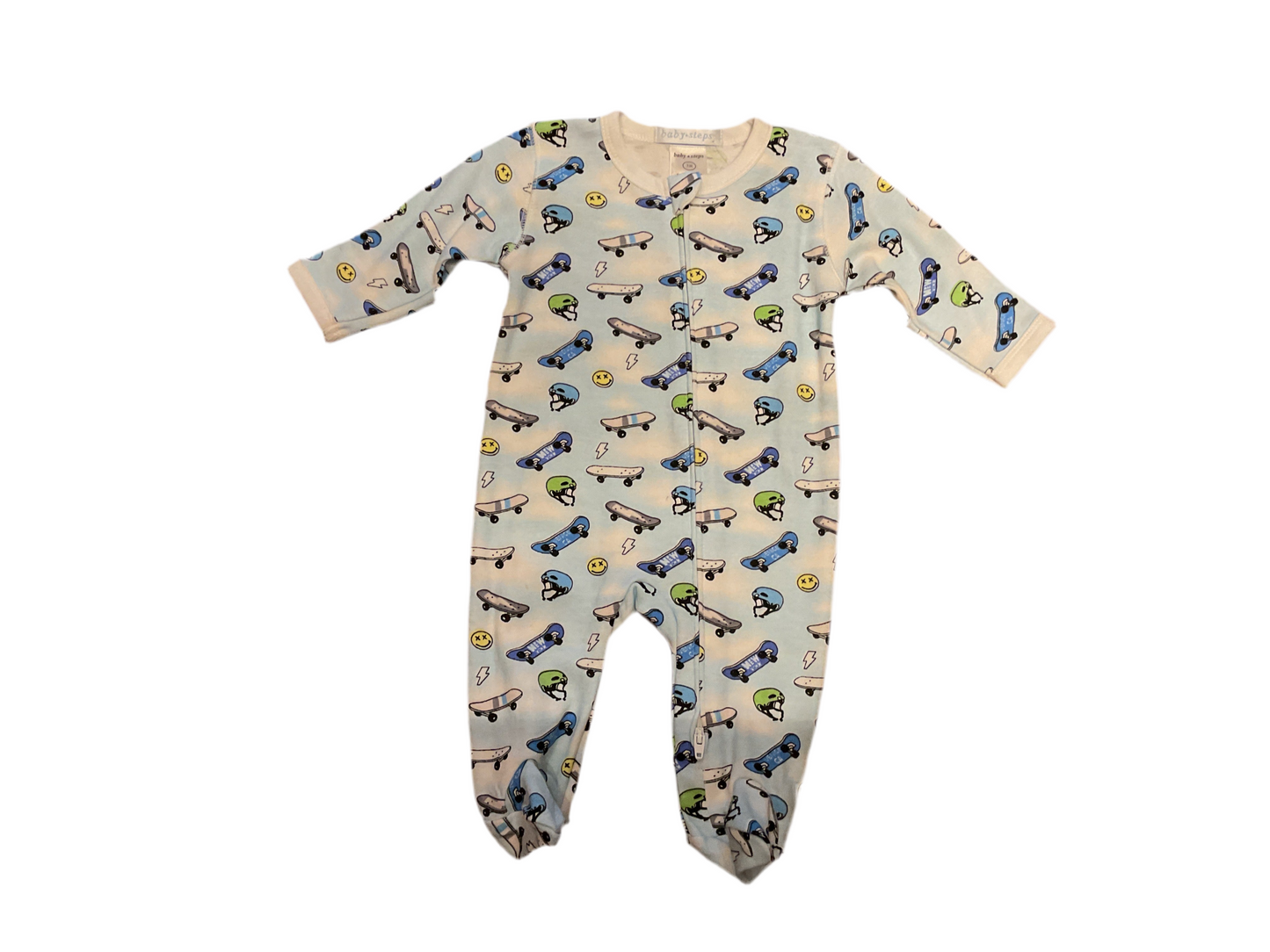 Baby steps skateboard onesie
