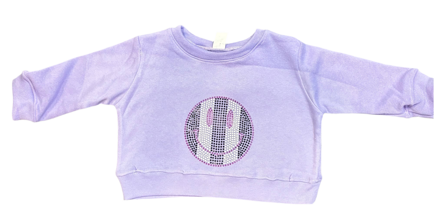 Stripe Smile Crew Sweatshirt