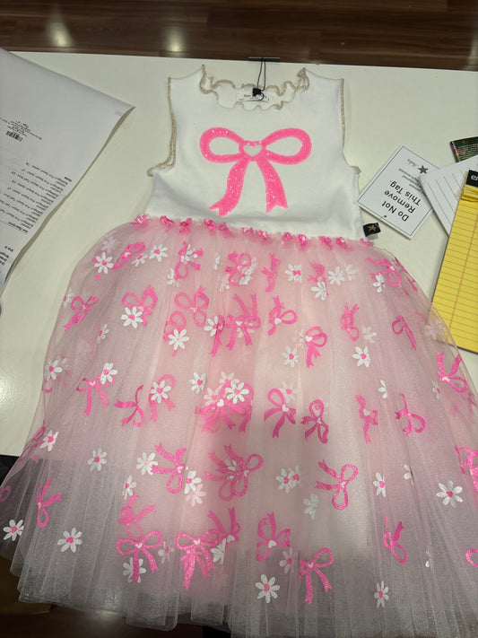 Petite Hailey bow tutu dress