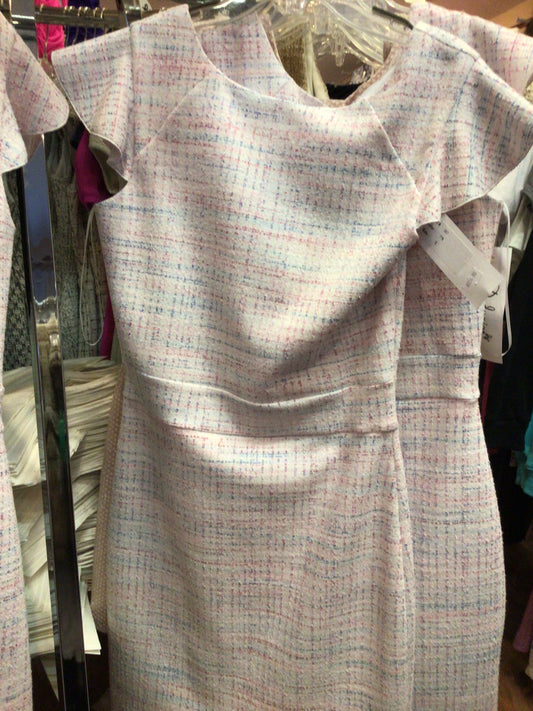 BD Junior pastel rainbow tweed dress