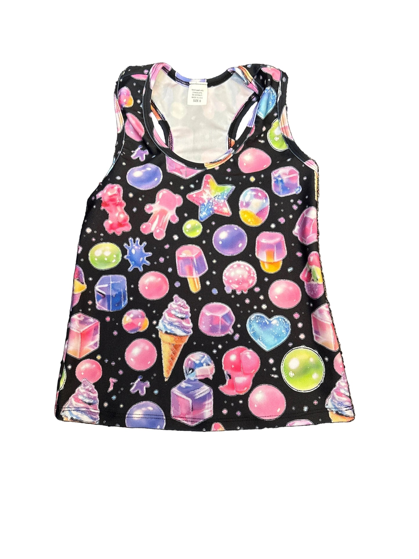 Squishy black racer tank
