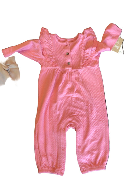 Little Me pink onesie with headband