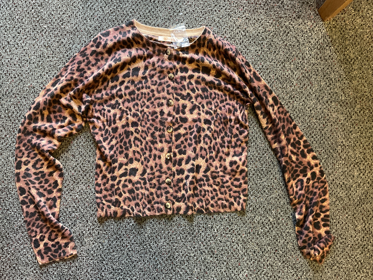 Cheetah sweater cardigan