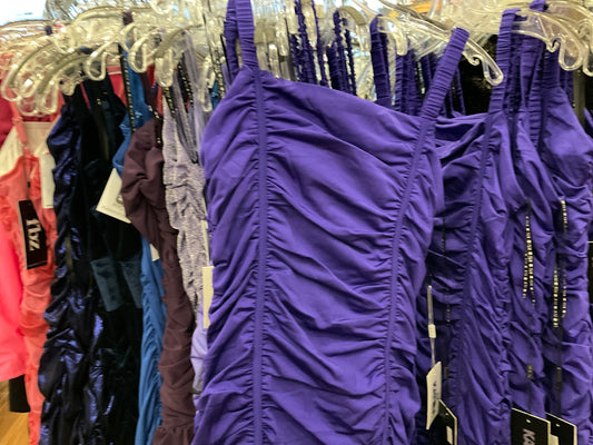 Katiej junior purple ruched dress