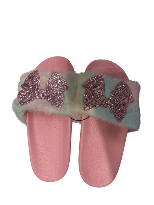 Bari Lynn fuzzy bow slides