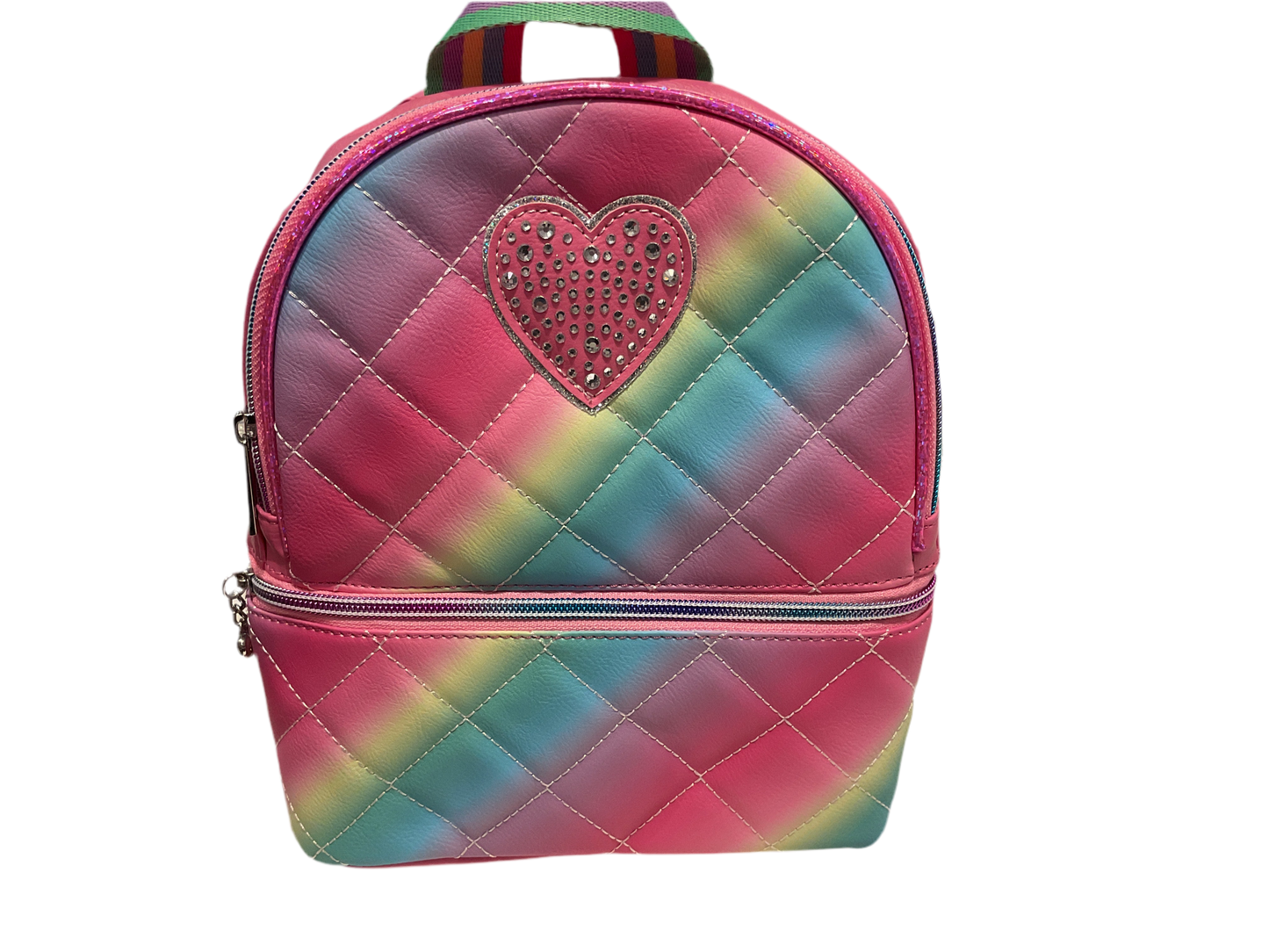 Rainbow heart mini back pack