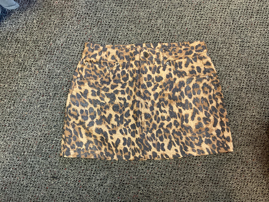 Brown Leopard Skirt