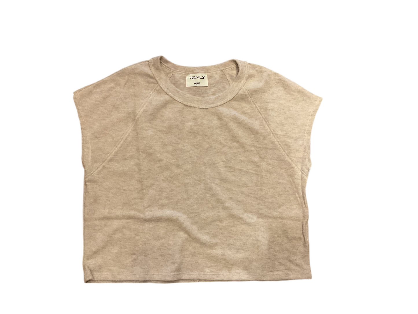 Hacci jersey latte sleeveless